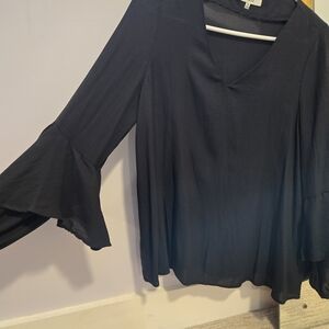 Ro & De Black Flowy Blouse